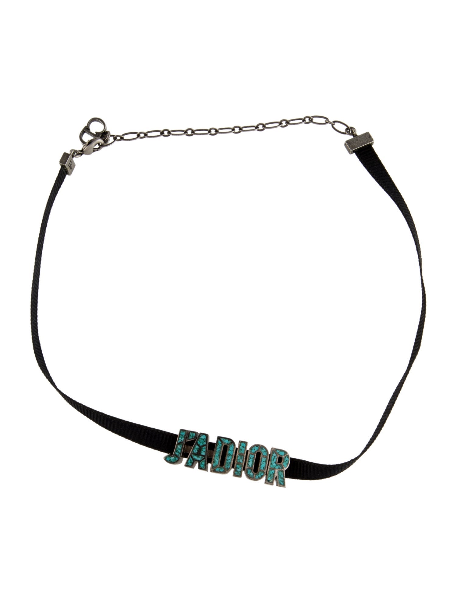 Christian Dior Enamel & Ribbon J'Adior Chocker Necklace