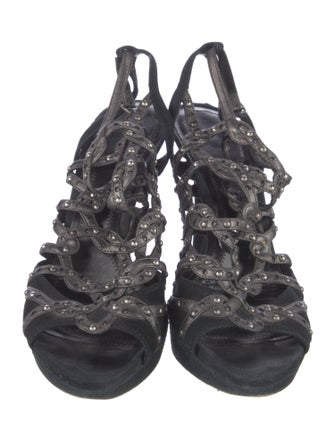 Christian Dior Suede Studded Accents Slingback Sandals