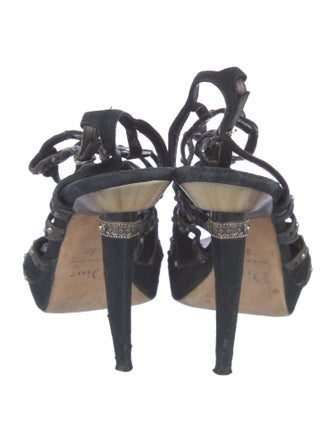 Christian Dior Suede Studded Accents Slingback Sandals