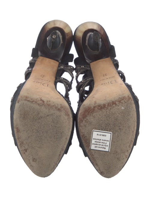 Christian Dior Suede Studded Accents Slingback Sandals