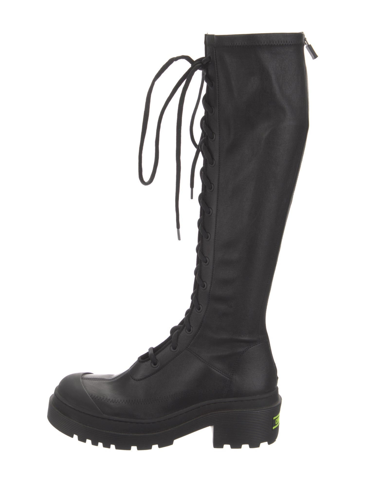 Christian Dior Leather Printed Combat Boots