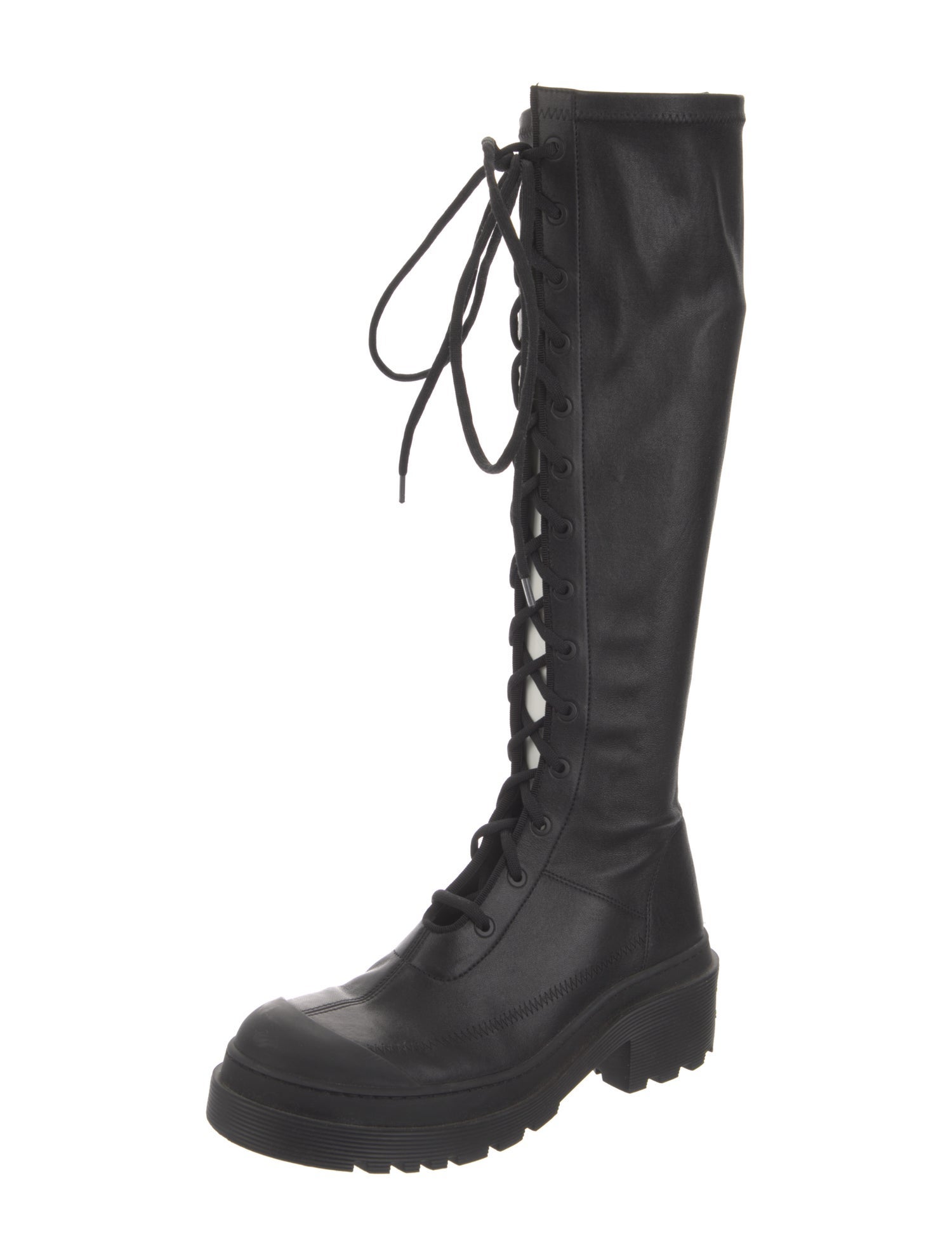 Christian Dior Leather Printed Combat Boots