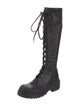 Christian Dior Leather Printed Combat Boots