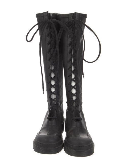 Christian Dior Leather Printed Combat Boots