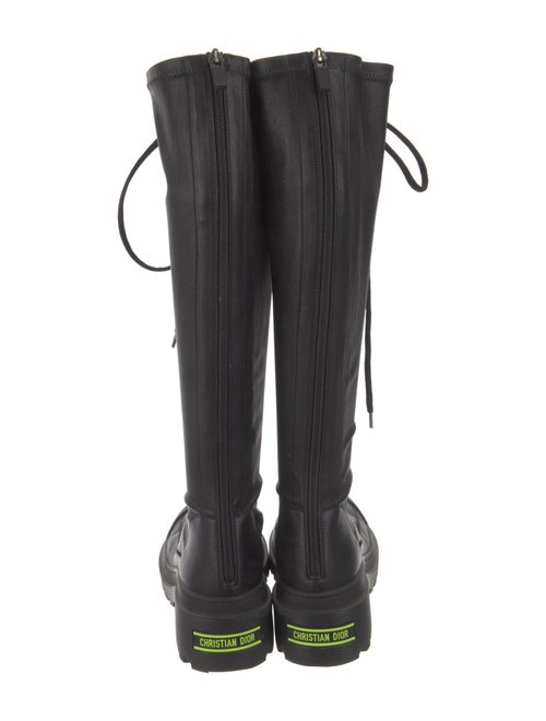 Christian Dior Leather Printed Combat Boots