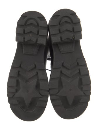 Christian Dior Leather Printed Combat Boots