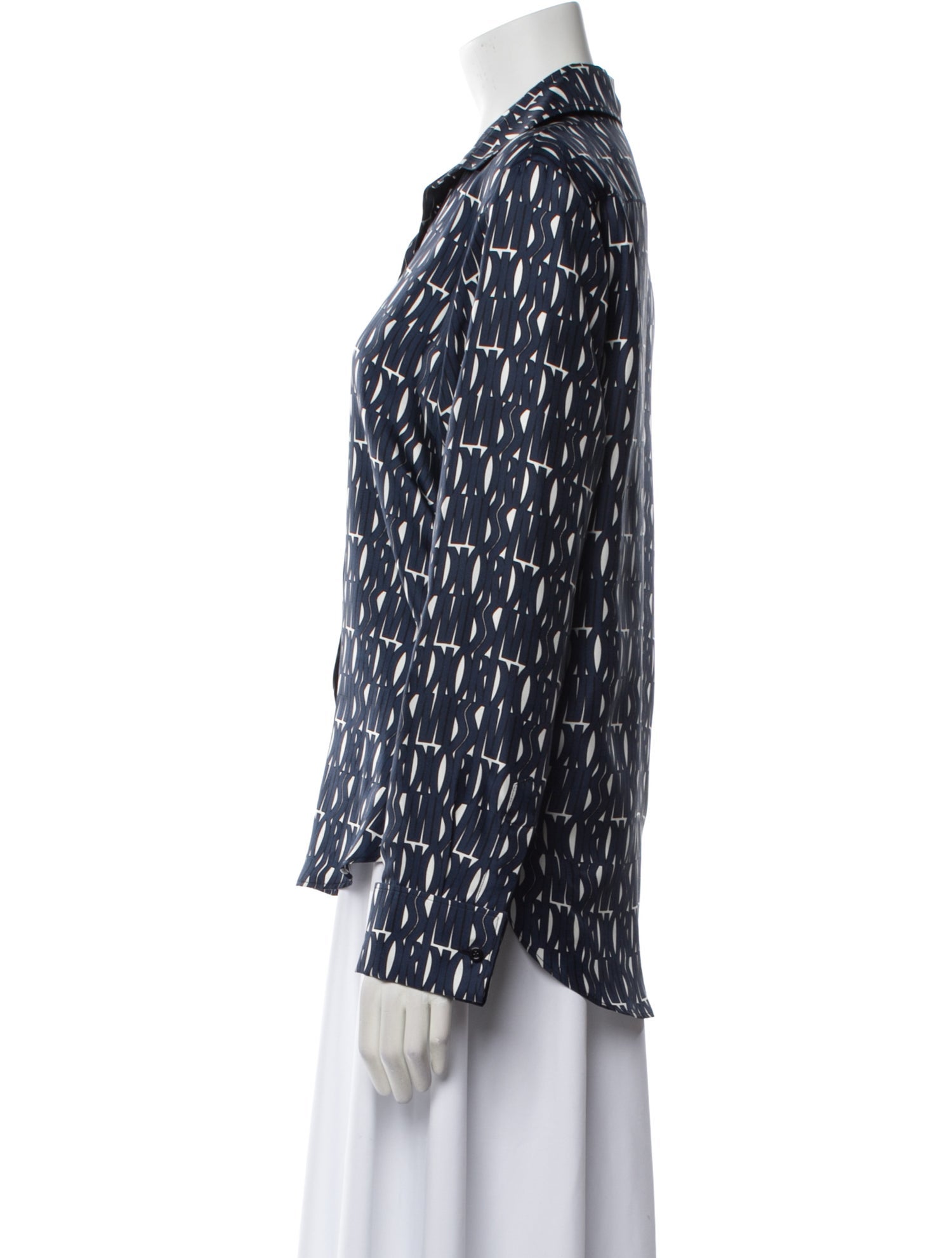 Christian Dior Silk Printed Button-Up Top