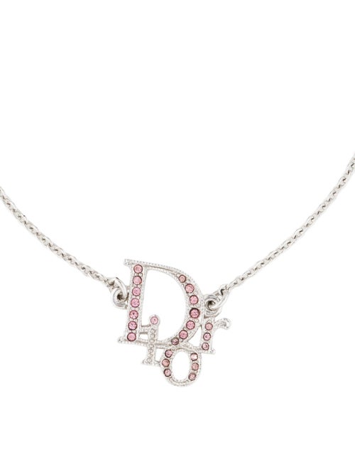Christian Dior Crystal Logo Link Station Bracelet