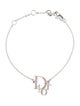 Christian Dior Crystal Logo Link Station Bracelet