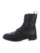 Christian Dior Leather Lasercut Accents Combat Boots