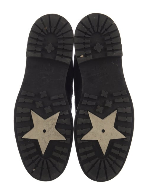 Christian Dior Leather Lasercut Accents Combat Boots
