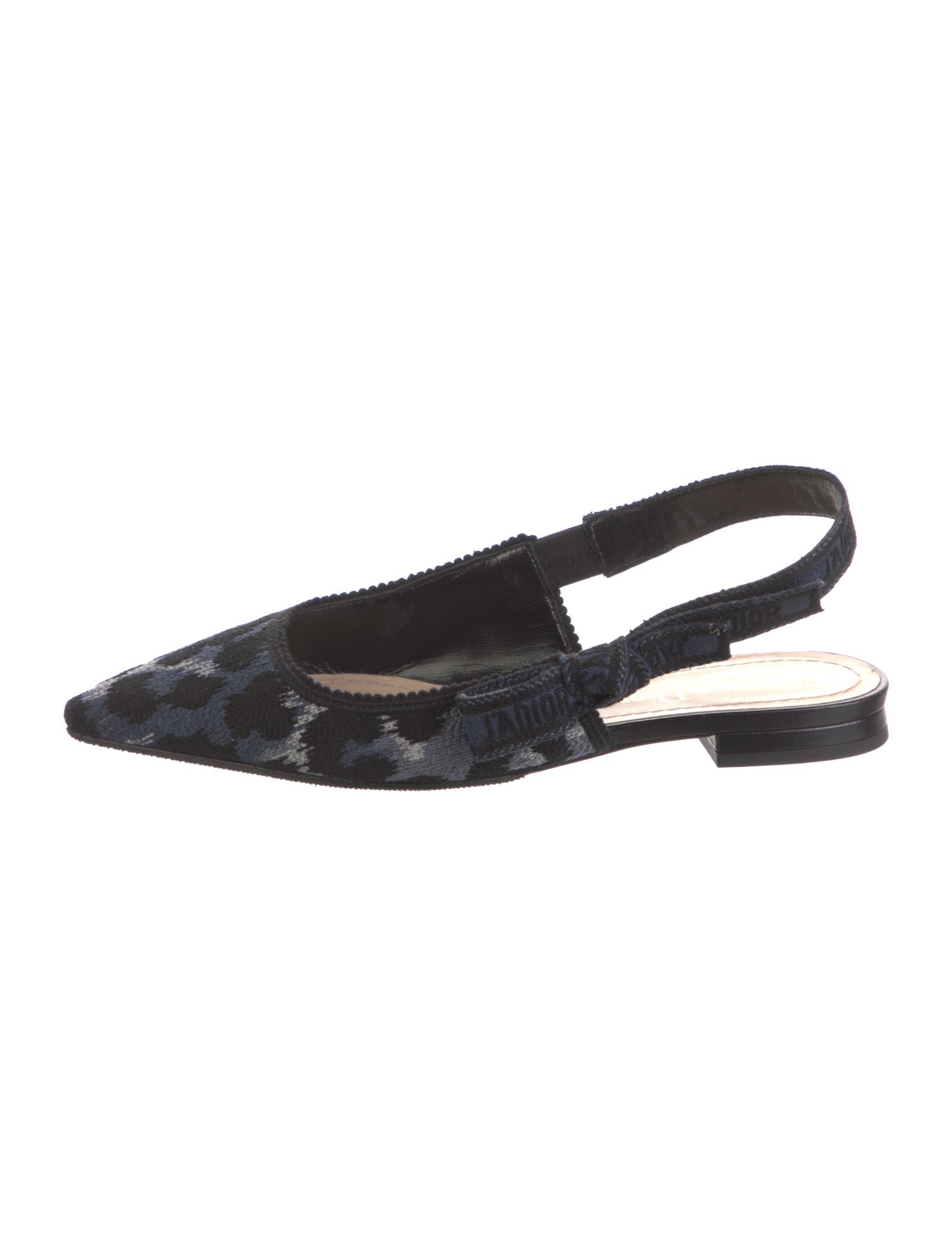 Christian Dior Animal Print Slingback Flats