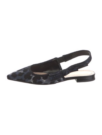Christian Dior Animal Print Slingback Flats