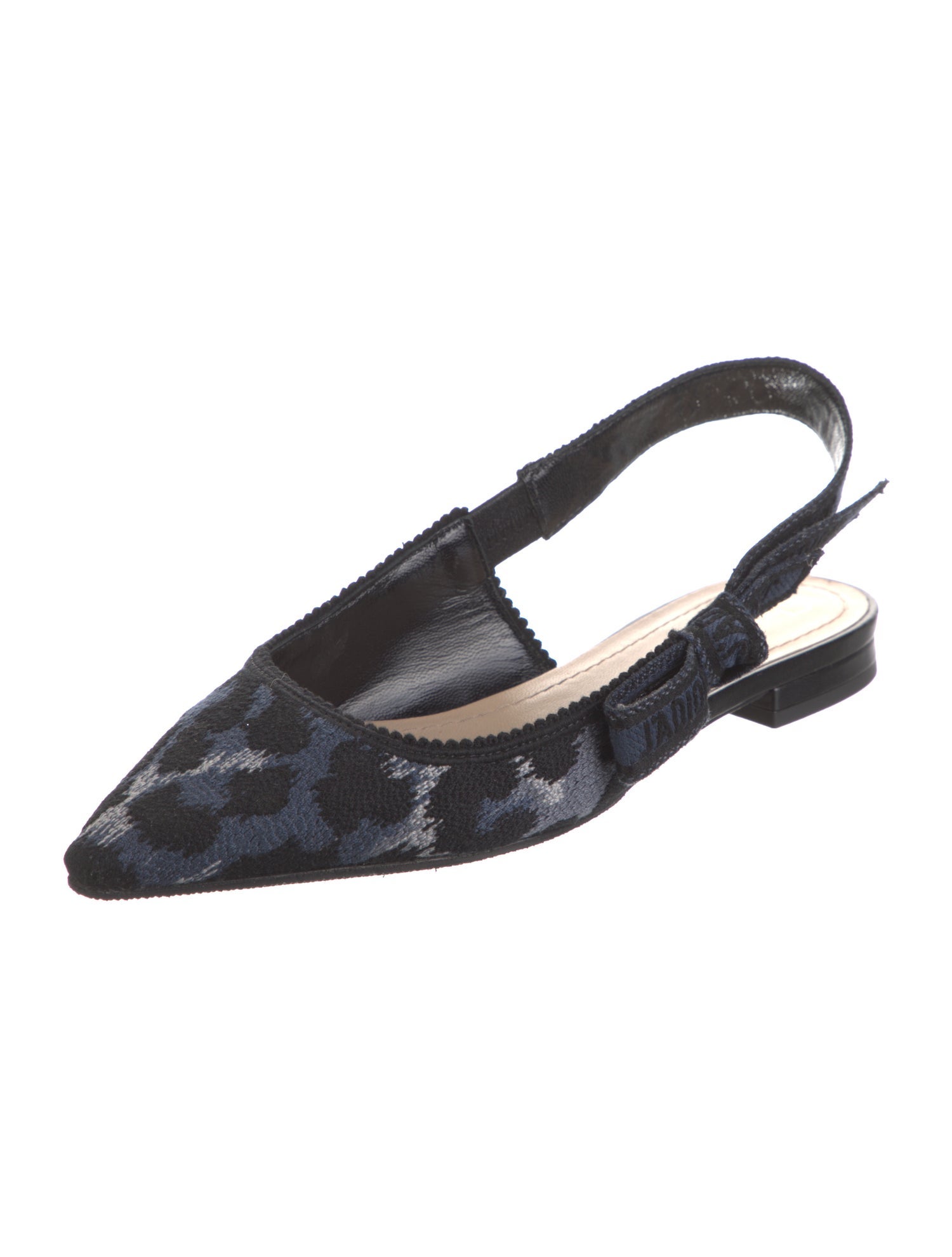Christian Dior Animal Print Slingback Flats