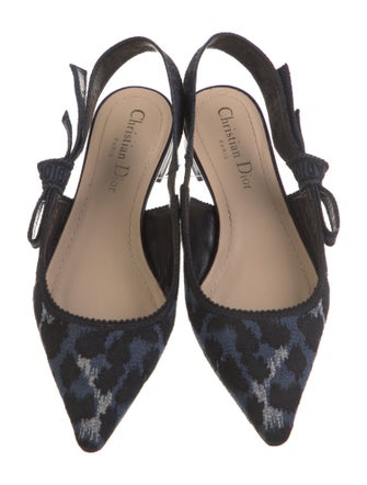 Christian Dior Animal Print Slingback Flats