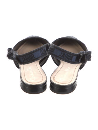 Christian Dior Animal Print Slingback Flats