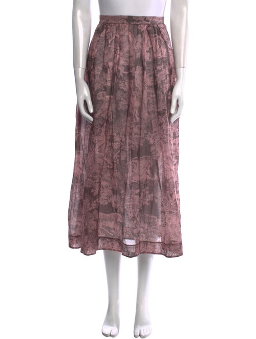 Christian Dior Floral Print Midi Length Skirt