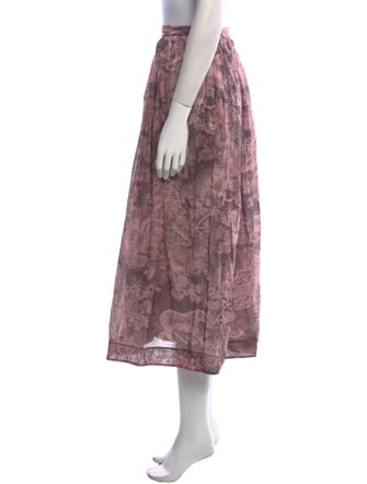 Christian Dior Floral Print Midi Length Skirt