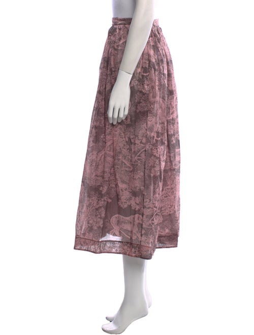 Christian Dior Floral Print Midi Length Skirt