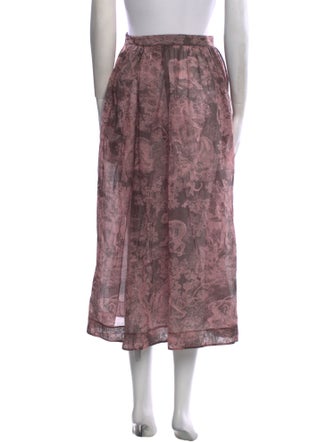 Christian Dior Floral Print Midi Length Skirt