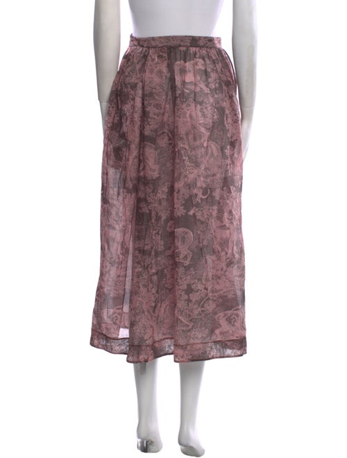Christian Dior Floral Print Midi Length Skirt