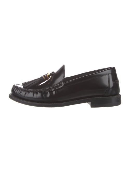Christian Dior Leather Tassel Accents Loafers