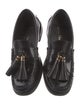 Christian Dior Leather Tassel Accents Loafers