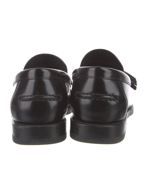 Christian Dior Leather Tassel Accents Loafers