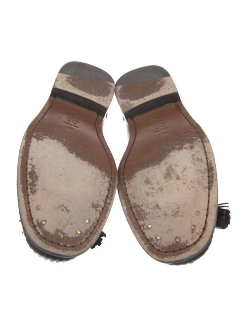Christian Dior Leather Tassel Accents Loafers
