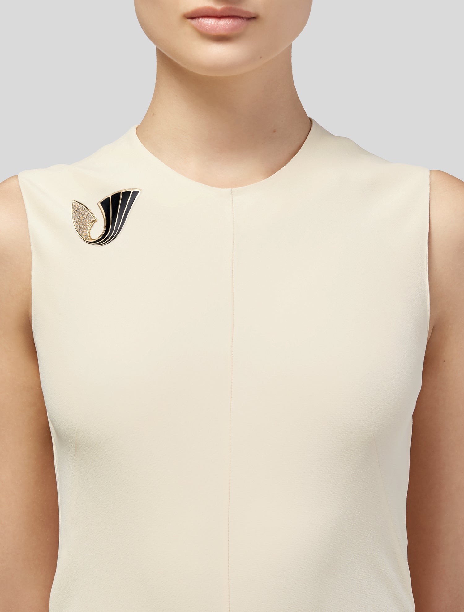 Christian Dior Crystal & Enamel Vintage Pin Brooch