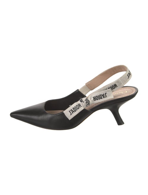 Christian Dior Leather Printed Slingback Pumps