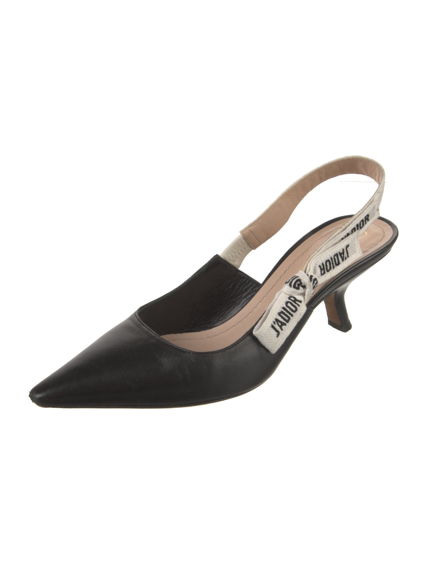 Christian Dior Leather Printed Slingback Pumps