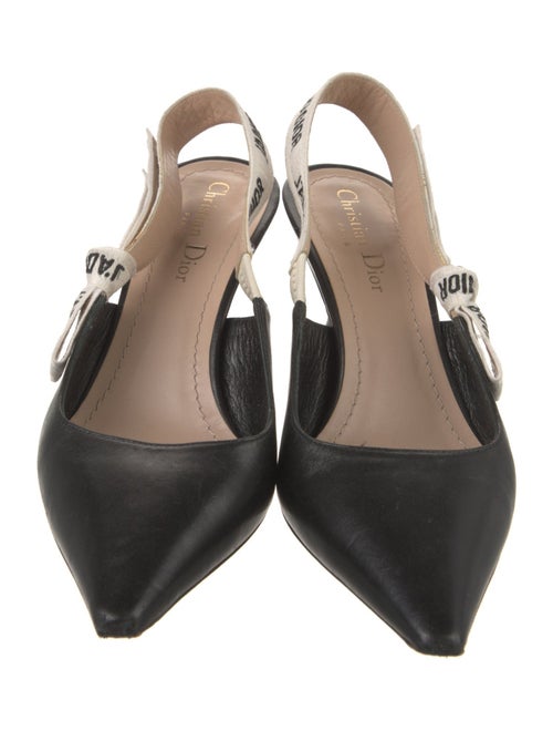Christian Dior Leather Printed Slingback Pumps