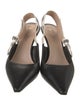 Christian Dior Leather Printed Slingback Pumps