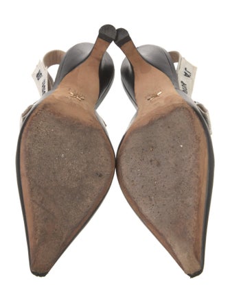 Christian Dior Leather Printed Slingback Pumps