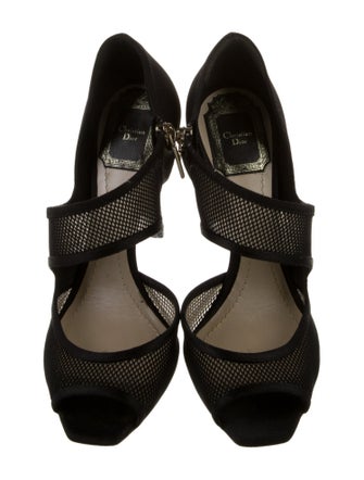 Christian Dior Mesh Mesh Accents D'Orsay Pumps
