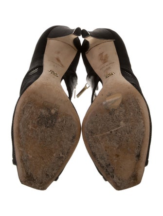 Christian Dior Mesh Mesh Accents D'Orsay Pumps