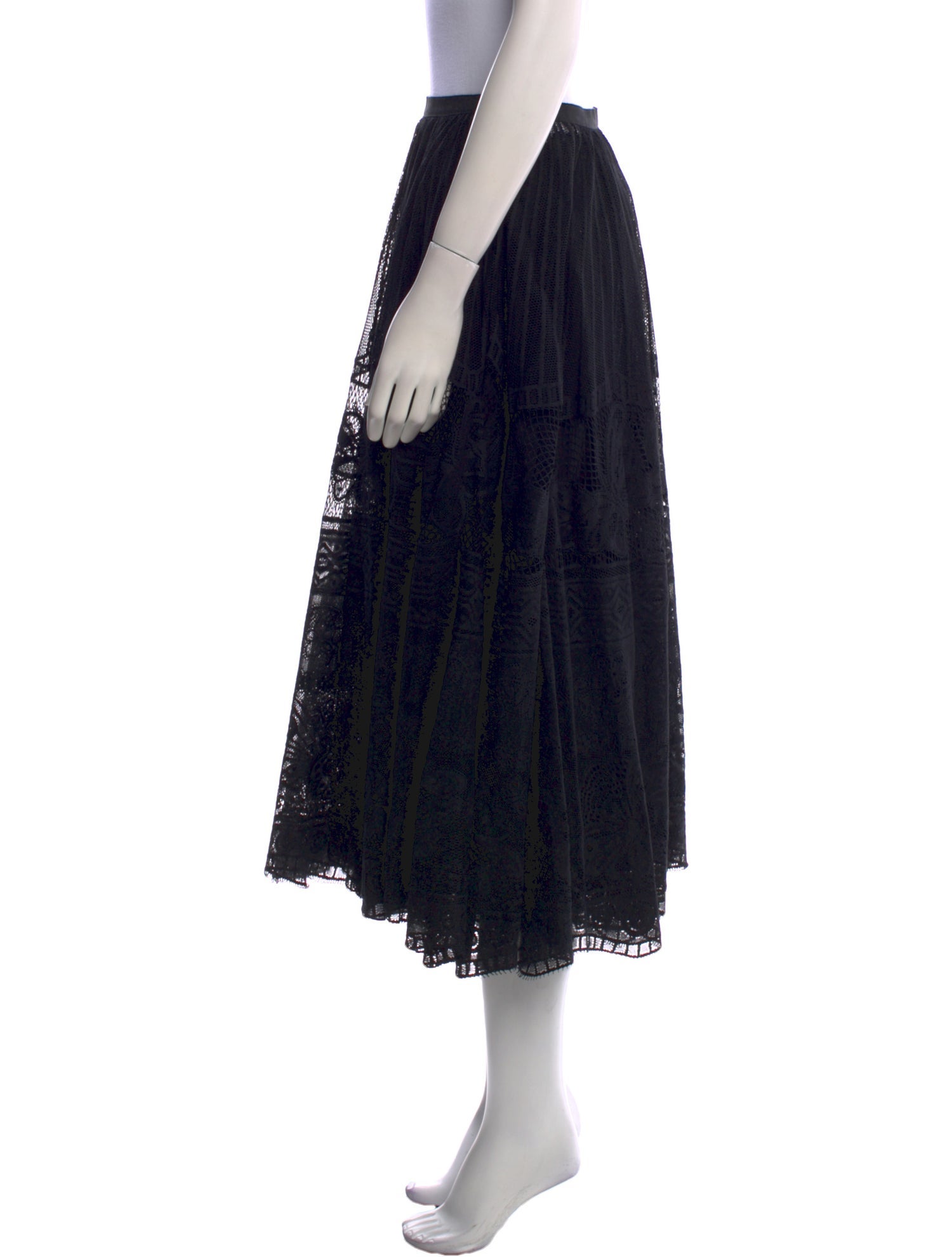 Christian Dior Silk Midi Length Skirt