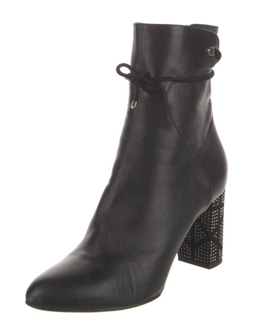Christian Dior Leather Studded Accents Boots