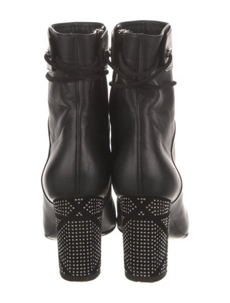 Christian Dior Leather Studded Accents Boots