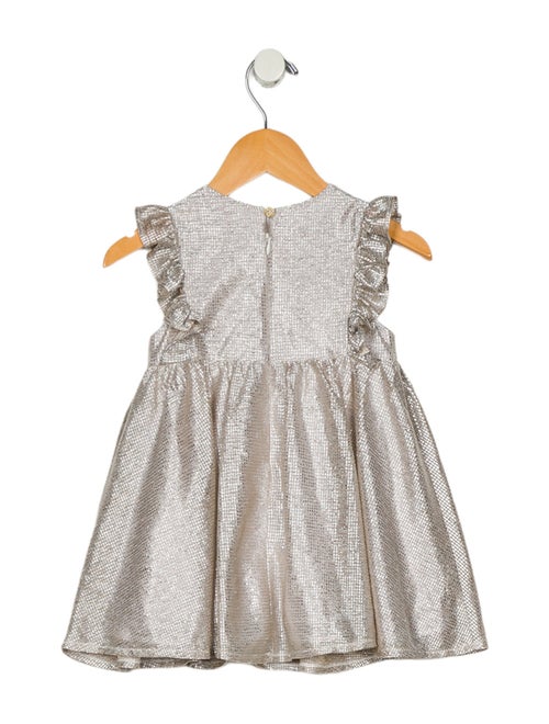 Baby Dior 2023 Girls' Ruffle Metallic Dress