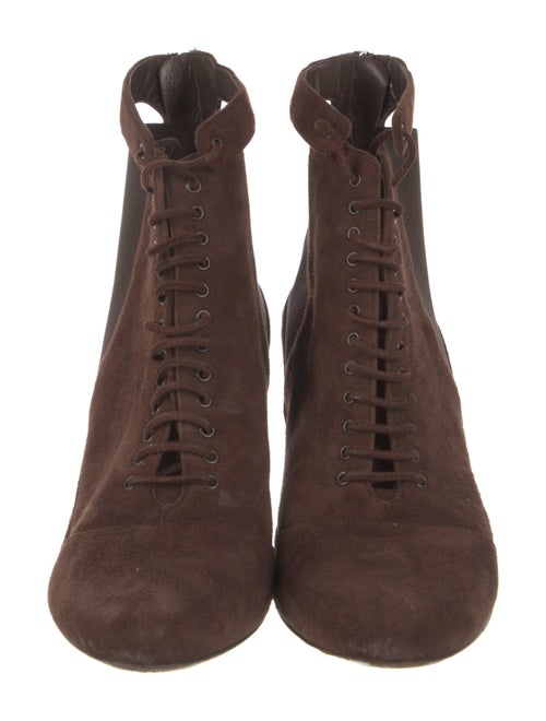 Christian Dior Suede Lace-Up Boots