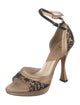 Christian Dior Satin Lace Pattern Sandals