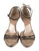 Christian Dior Satin Lace Pattern Sandals