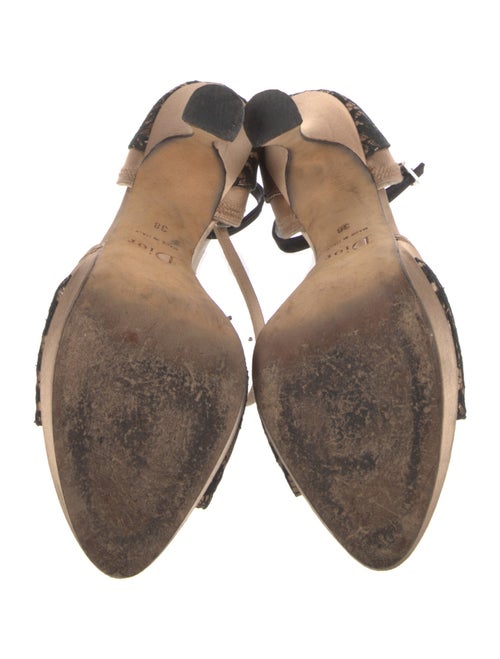 Christian Dior Satin Lace Pattern Sandals