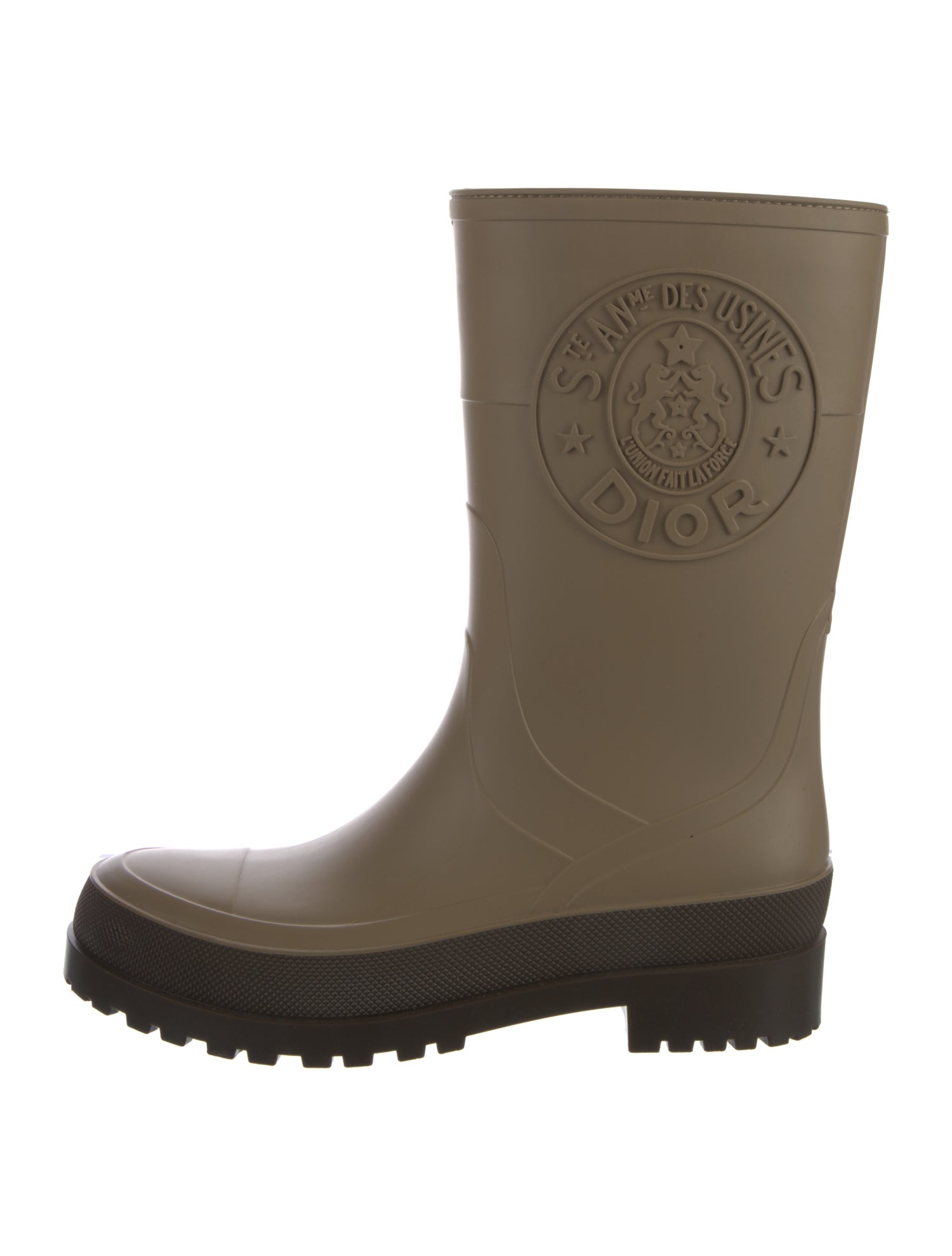 Christian Dior Rubber Colorblock Pattern Rain Boots