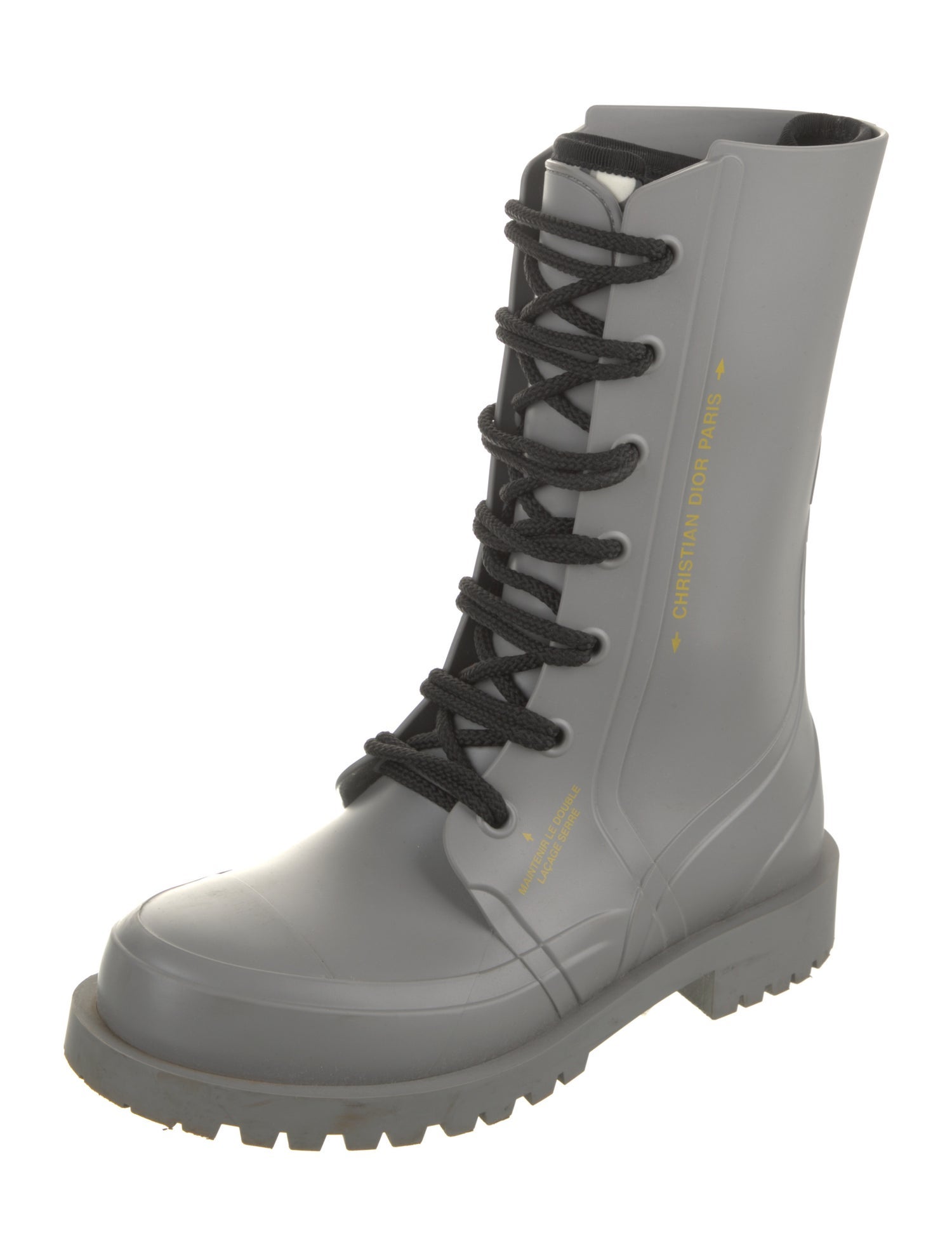 Christian Dior Diorissimo Pattern Rubber Rain Boots