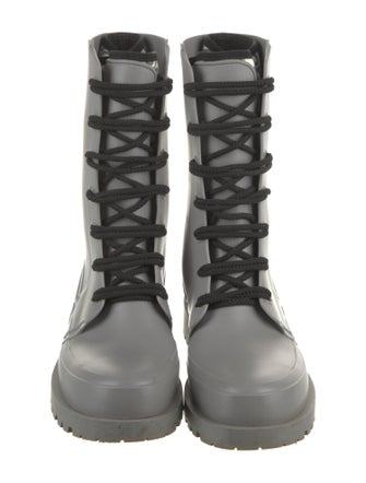 Christian Dior Diorissimo Pattern Rubber Rain Boots