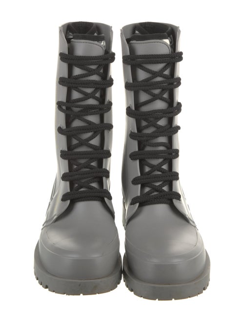 Christian Dior Diorissimo Pattern Rubber Rain Boots