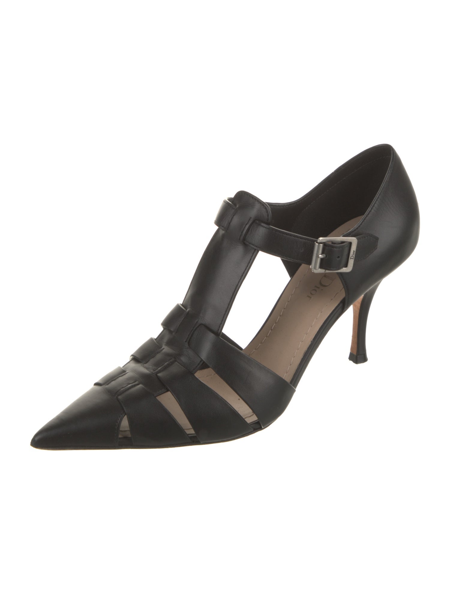 Christian Dior Leather T-Strap Pumps